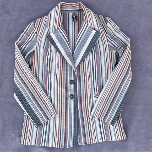 Vintage Jackets & Blazers - Vintage 70s striped blazer